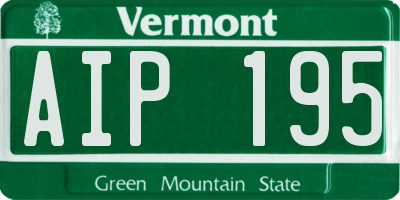 VT license plate AIP195