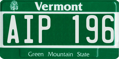 VT license plate AIP196