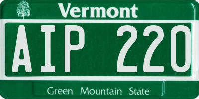 VT license plate AIP220