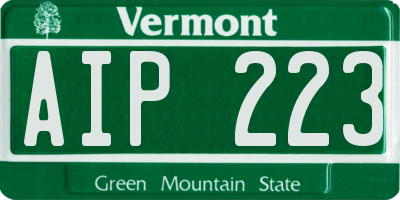 VT license plate AIP223