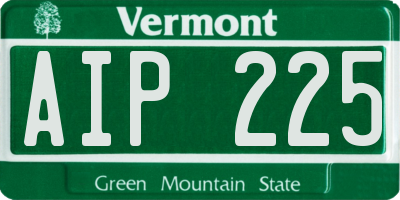 VT license plate AIP225