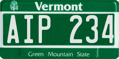 VT license plate AIP234