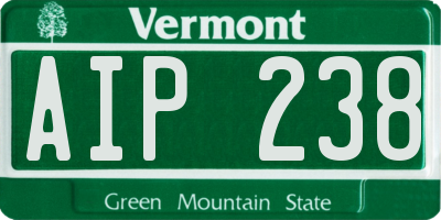 VT license plate AIP238