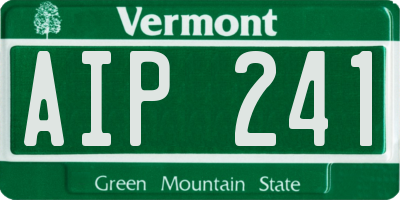 VT license plate AIP241