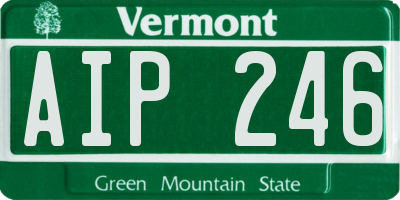VT license plate AIP246