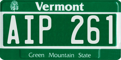 VT license plate AIP261