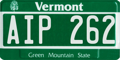 VT license plate AIP262