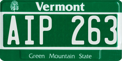 VT license plate AIP263