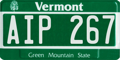 VT license plate AIP267