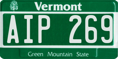VT license plate AIP269