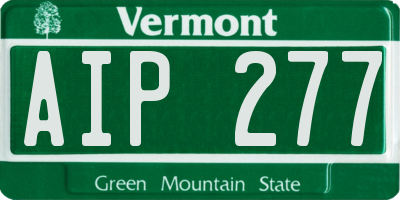 VT license plate AIP277