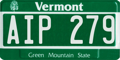 VT license plate AIP279