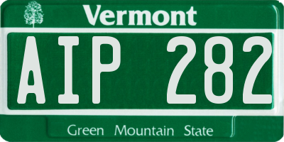 VT license plate AIP282