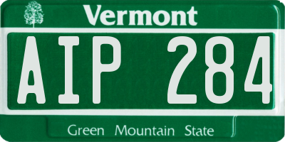 VT license plate AIP284