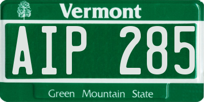 VT license plate AIP285