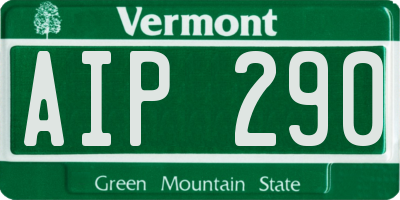 VT license plate AIP290