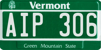 VT license plate AIP306