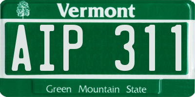 VT license plate AIP311