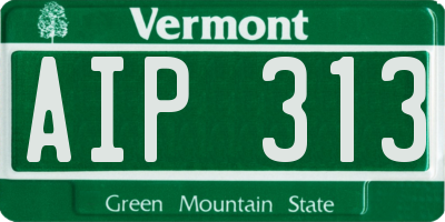 VT license plate AIP313