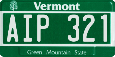 VT license plate AIP321