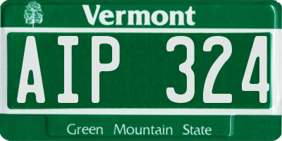 VT license plate AIP324