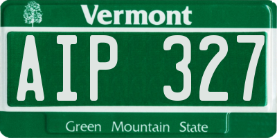 VT license plate AIP327