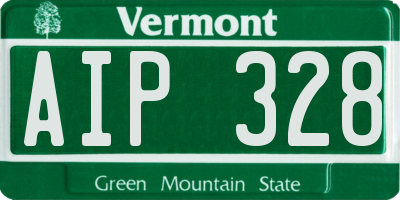 VT license plate AIP328