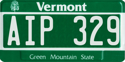 VT license plate AIP329