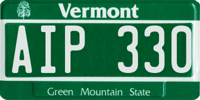 VT license plate AIP330