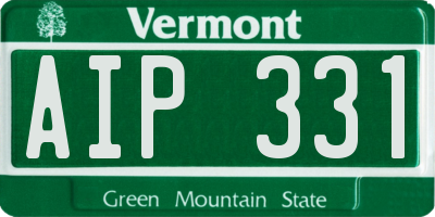 VT license plate AIP331