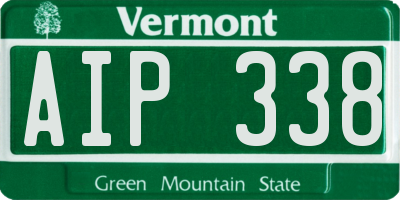VT license plate AIP338