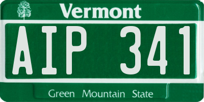VT license plate AIP341