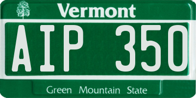 VT license plate AIP350