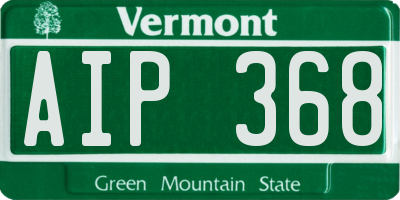 VT license plate AIP368