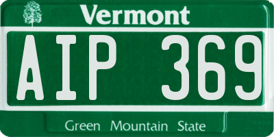 VT license plate AIP369