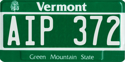 VT license plate AIP372