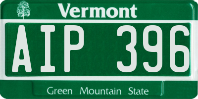VT license plate AIP396