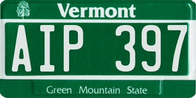 VT license plate AIP397
