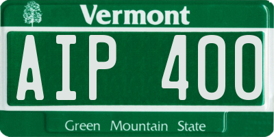 VT license plate AIP400