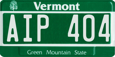 VT license plate AIP404