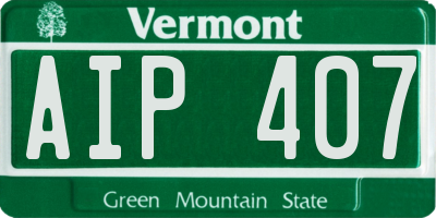 VT license plate AIP407