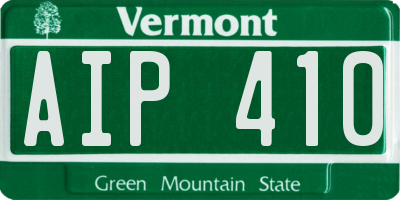 VT license plate AIP410