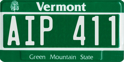 VT license plate AIP411