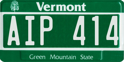 VT license plate AIP414