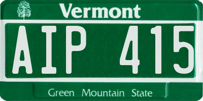 VT license plate AIP415