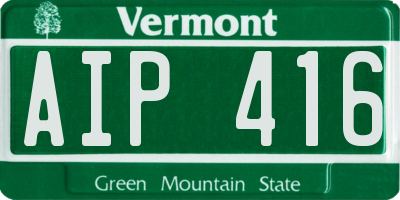 VT license plate AIP416