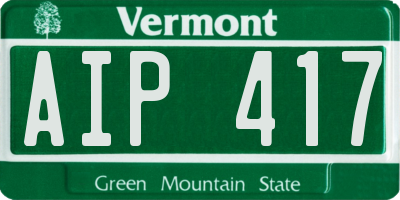 VT license plate AIP417