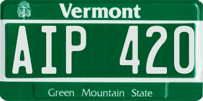 VT license plate AIP420