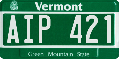 VT license plate AIP421