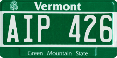 VT license plate AIP426